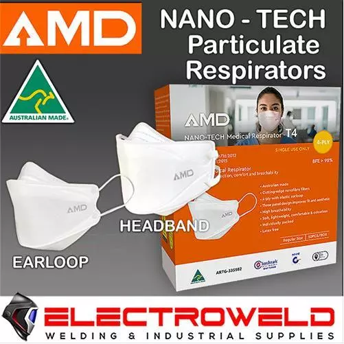 50 x AMD P2 N95 Respirator Nano Tech T4 Disposable Face Filter Medical Flu Dust