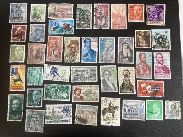 Spain: Lot of 40 Different used stamps Lot # 06-072001