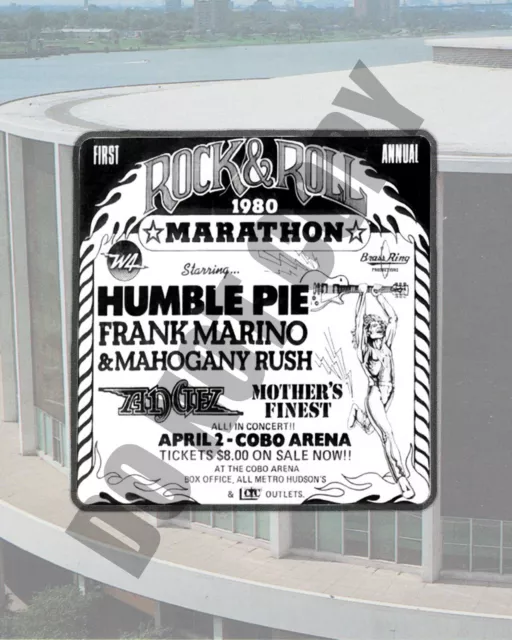 1980 Annual Rock Roll Marathon Detroit Cobo Arena Humble Pie W4 Ad 8x10 Photo