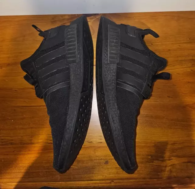 Adidas NMD R1 Primeknit Triple Black Shoes - US 12