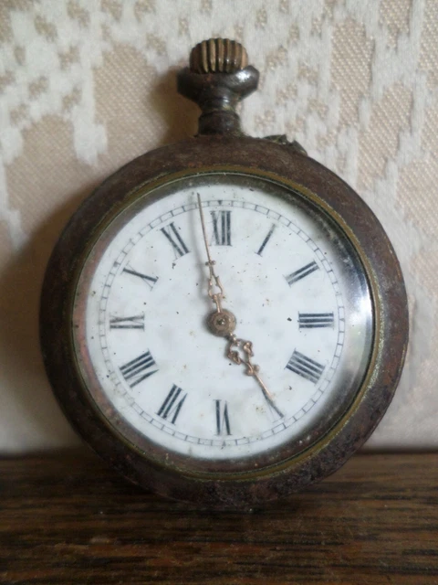 Montre De Poche Ancienne En Argent - 35 Grammes - Mécanique Manuelle - Occasion