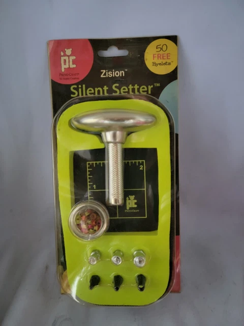 Juego de herramientas de 8 piezas Provo Craft® Zision™ Silent Setter con 50 Free Eyeletts™ nuevo