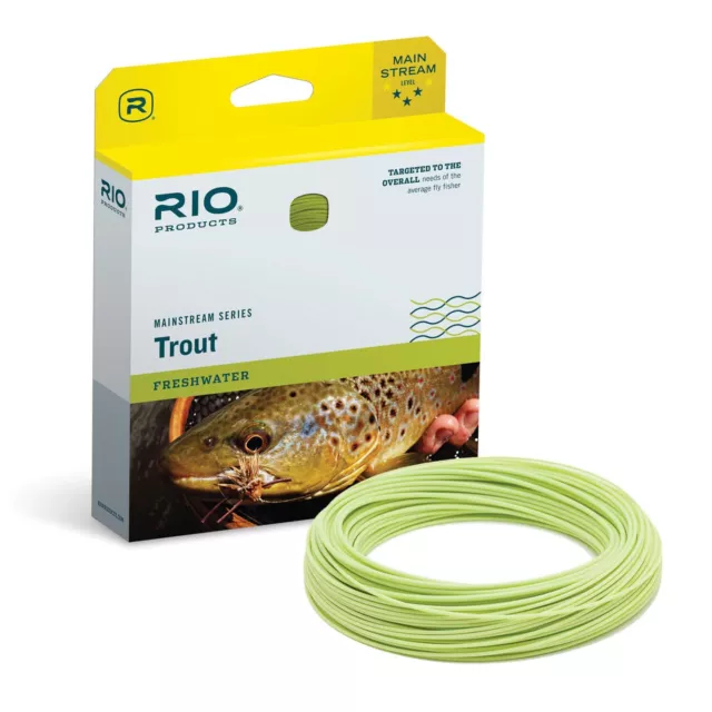 Rio Mainstream Floating WF Trout Fly Line - Lemon Green - All Sizes Available