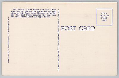 Linen~US Courthouse & Post Office & Federal Reserve Bank~Vintage Postcard 2