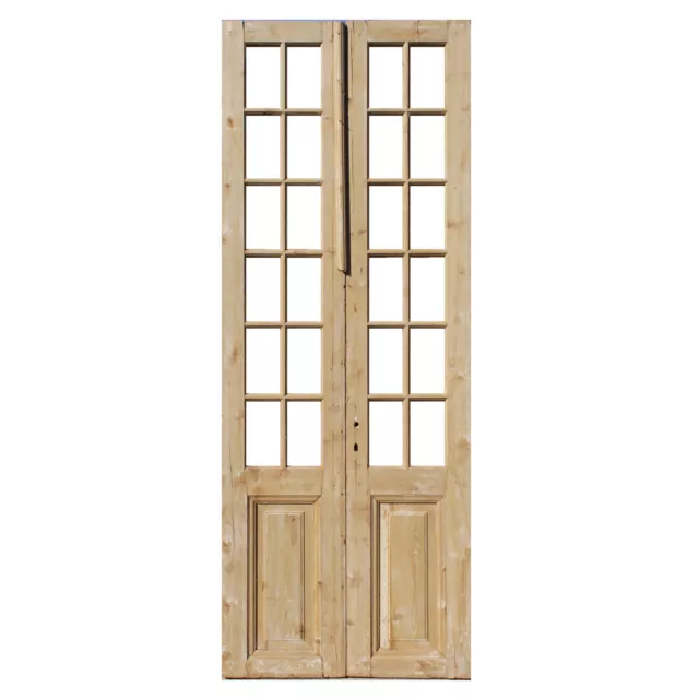 Antique Pair of Reclaimed 35" French Double Doors, NED2180