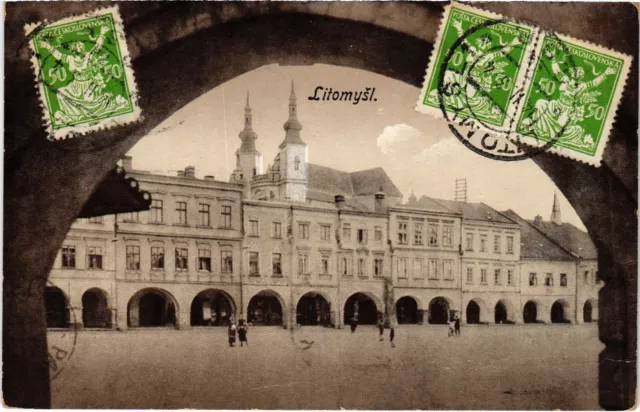 CPA AK CZECHOSLOVAKIA Litomysl - Square Scene (694166)