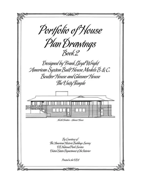 Frank Lloyd Wright Portfolio of House Plan Drawings - Book 2