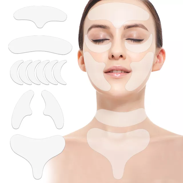 Reusable Anti Wrinkle Chest Neck Eye Face Pad Silicone Removal Patch Skin Care