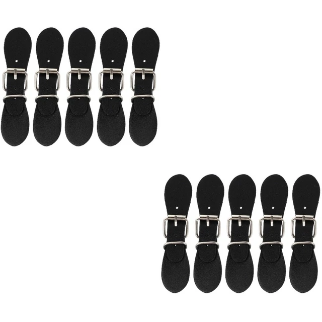 10 Pairs Metal Buckle Pu Coat Toggle Fasteners Closure Buttons