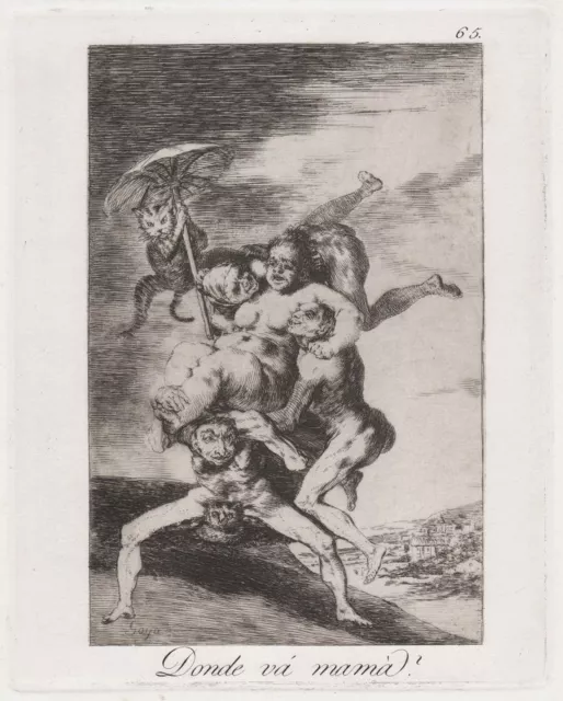 Francisco de Goya plate 65 from Los Caprichos etching Radierung grabado