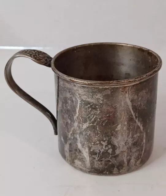 Vintage Rogers 1881 Silver Plated Childs Cup Mug (A8)