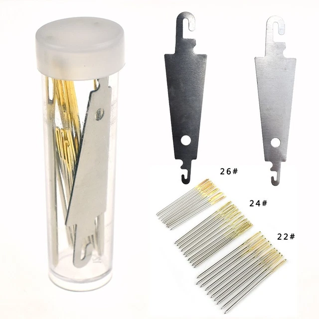 30pcs Embroidery Needles +2pcs Threader Cross Stitch Tool Set 22#,24#,26# Model