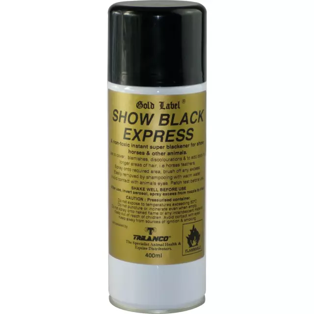 Gold Label Horse/Pony Show Black Express Spray 400ml