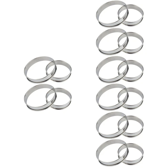 16 piezas anillos redondos de tarta enrollados para galletas anillo redondo para pastel bollos de postre