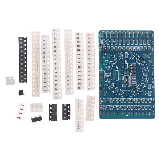 SMD Rotating LED SMD Components Soldering Practice Board Kit DIY Mod_XICCFY