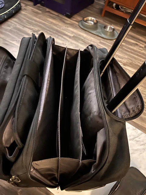 TUMI Alpha Expandable Rolling Briefcase Carry On + Sm Laptop Bag (w/ cord case) 2