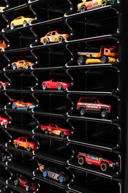 Hot Wheels Vitrine aus Acryl für Hot Wheels Premium-Modelle, Maßstab 1:64, schützen Sie Ihre echten Fahrer mit unserer Schaukasten für Sammlungen