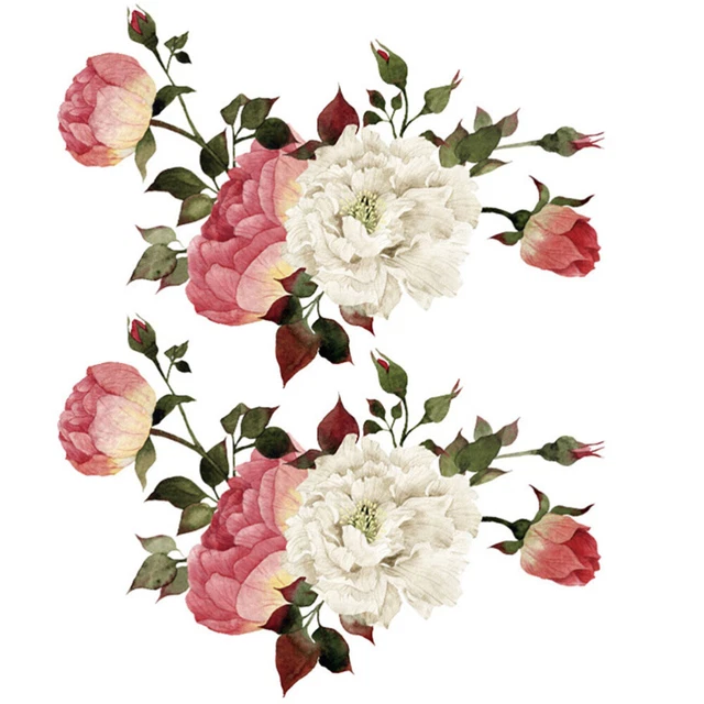2 Sheets Blumendekor Wandaufkleber Aufkleber Für Kinder Schmücken