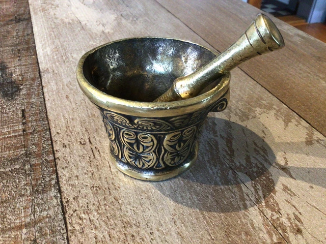 ANCIEN MORTIER PILON Bois XVIII Siècle Herboristerie Déco EUR 110,00
