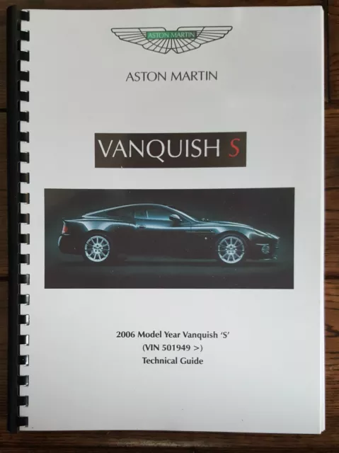 Aston Martin V12 Vanquish S (04 - 07) Technical Update / Wiring Diagram Printed