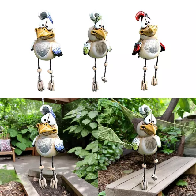 Chicken Statue Resin Figurines Sculpture Porch Outdoor Rooster Garden Statue
