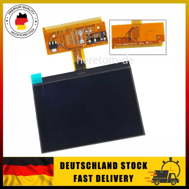 LCD-Tachometer Instrumentenanzeige für Audi A3 A4 A6 C5 Passat B5 B6 VDO DE