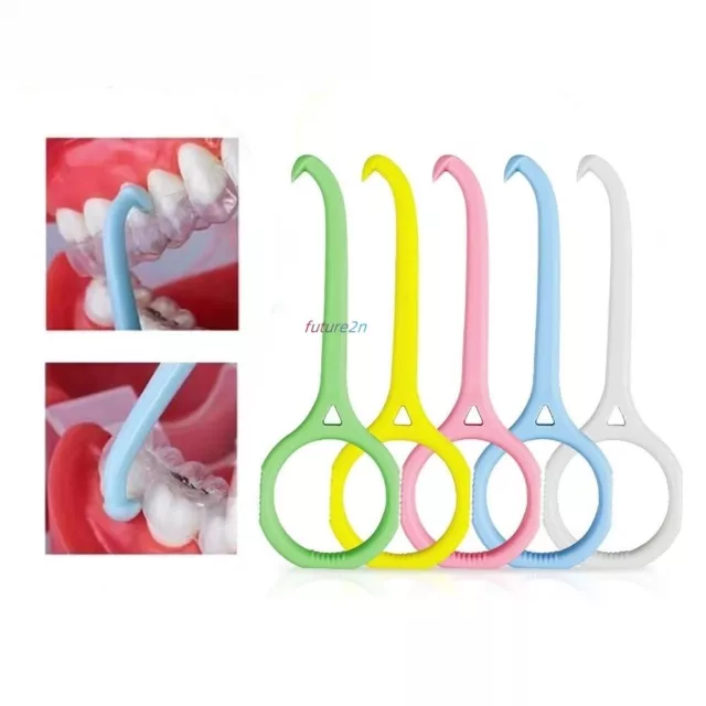 Dental Aligner Invisible Retainer Removal Plastic Hook Brace Remover Hook Tool