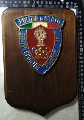 crest gagliardetto POLIZIA DI STATO GRUPPI SPORTIVI FIAMME D'ORO BANDIERA ITALIA 