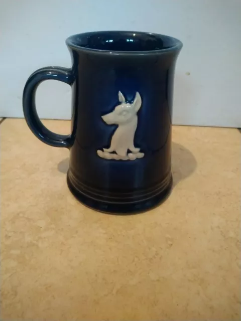Vintage Whitbread  1 Pint  Tankard Denby Stoneware With White Hind Logo 5