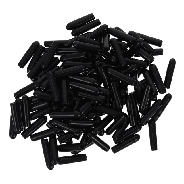 500 PCS Rubber Caps Rubber End Caps Vacuum Hose Connector Intake Vacuum Hose End