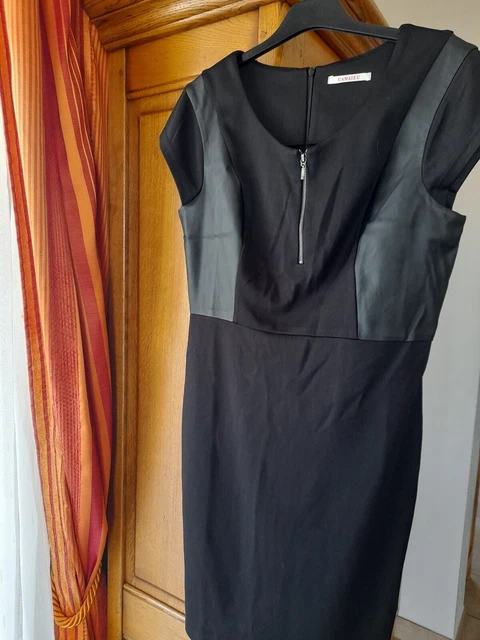 Robe Droite Noire Camaïeu Avec Boutons Nacrés - Taille 44 - Manches Longues - Neuf Sans étiquette