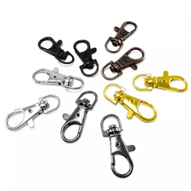 37 mm Lobster Swivel Clasps Clips Bag Key Ring Hook Findings Keychain AIT