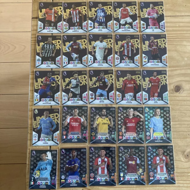 Panini Adrenalyn XL Plus Premier League 2024 Limited Edition and Ultimate X 25