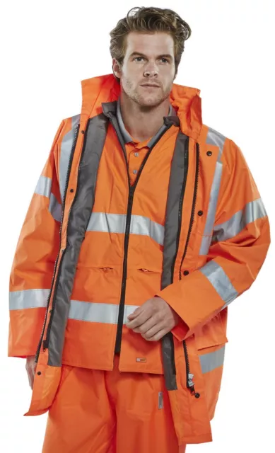 Beeswift tjfs Hi-Vis Circulation Veste 4-Seasons Résistant + Réversible Gilet 3