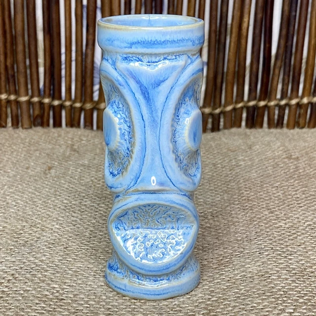 Odd Rodney Tiki Mug Ulua Blue Shot Mug Trader Vic's Tiki Bar Autographed Odd Rodney Tiki Mug Ulua Blue Shot Mug Trader Vic's Tiki Bar Autographed