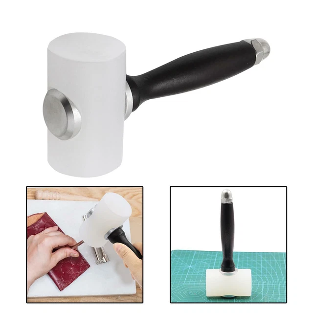 Maillet de marteau à découper en cuir à tête en T, outil de poinçon