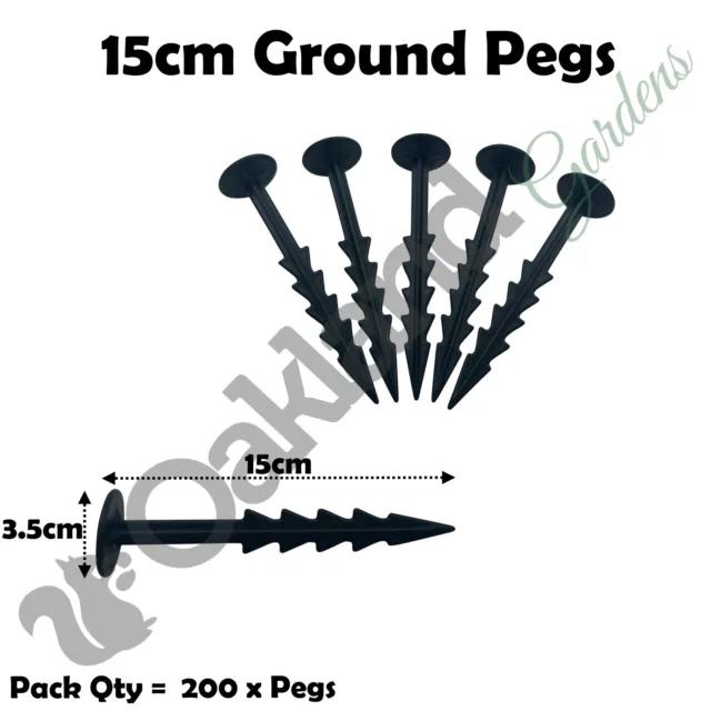 6" Ground Garden Weed Barrier Membrane Pins Fabric Hooks Staples Pegs Qty= 200