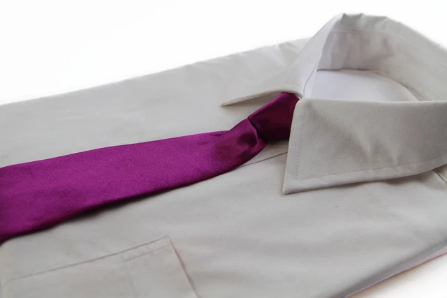 Kids Boys Burgundy Elastic Plain Neck Tie