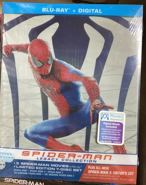 Spider-Man Legacy Collection (Blu-ray Disc, 2017, SteelBook NEW