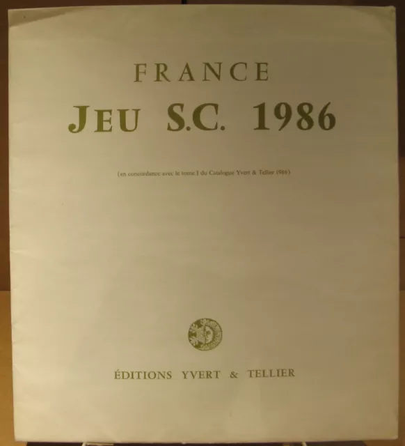 Yvert et Tellier - JEU FRANCE S.C 1986 (Avec Pochettes)