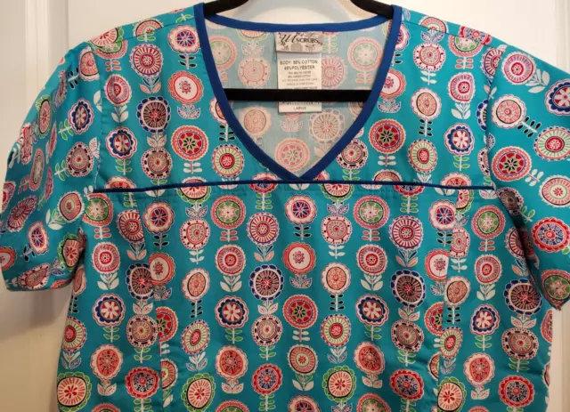 UA Scrubs multi-color scrub top size L - NWT 2