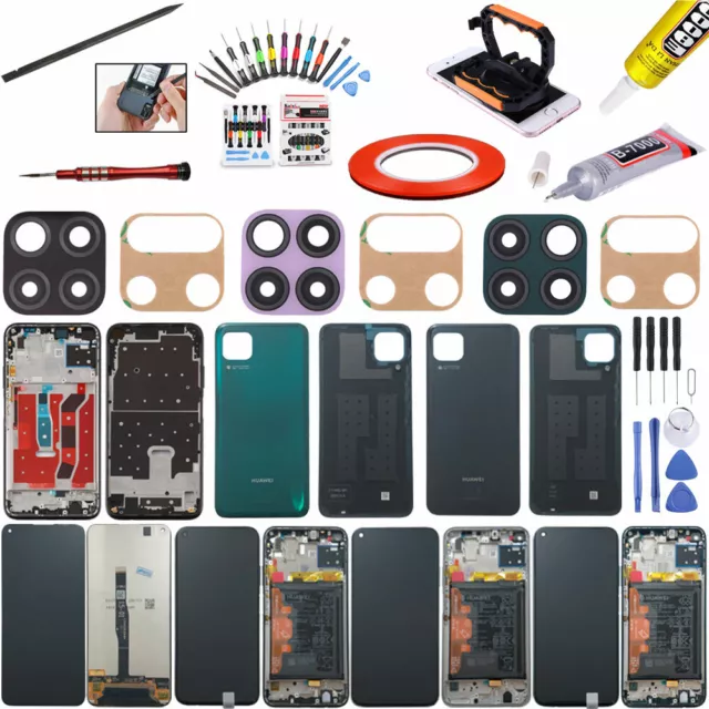 Auswahl Ersatzteile für Huawei P40 Lite Reparatur Display Akkudeckel Werkzeug