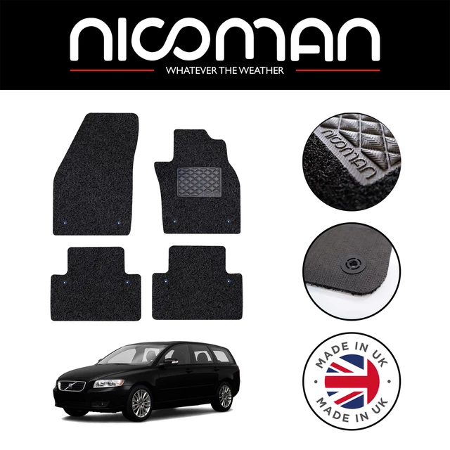 VOLVO V50 20042012 GENUINE DELUXE Fitted Car Floor Mats Black Set £36.