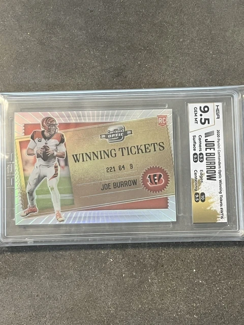 2020 Panini Contenders Optic Joe Burrow - Silver Winning Ticket RC HGA 9.5 GEM