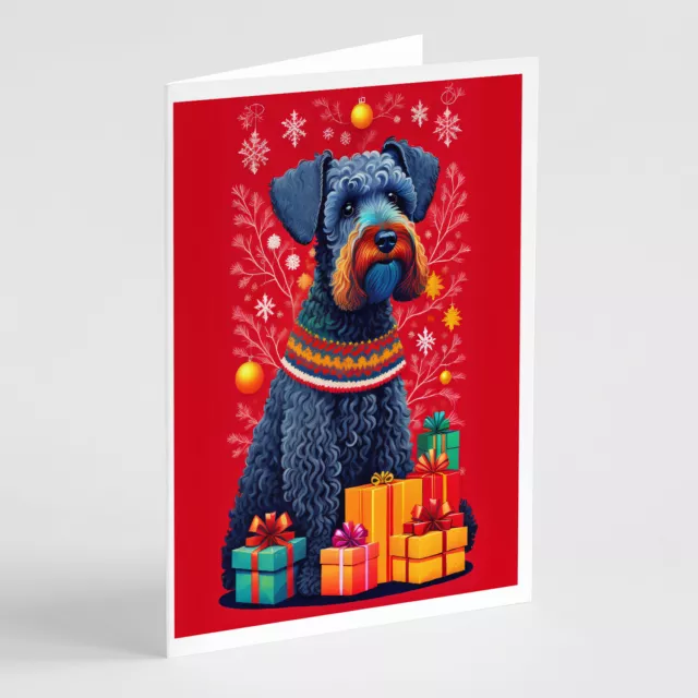 Kerry Blue Terrier Holiday Christmas Cards Envelopes Pack of 8 DAC3114GCA7P