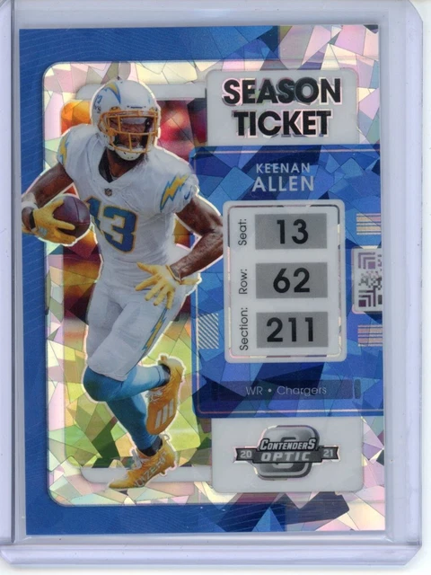 Keenan Allen 2021 Panini Contenders Optic Season Ticket Orange Prizm 03/22 #24