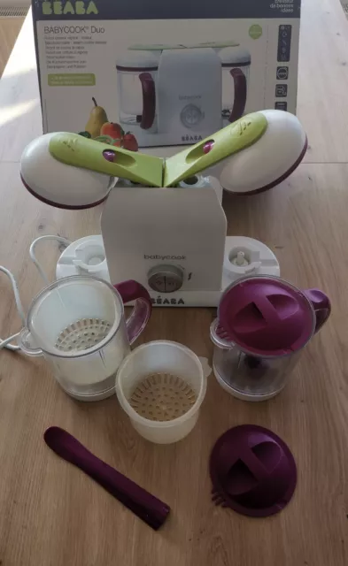 Béaba Babycook Duo 4 in 1 Baby Nahrung Zubereiter Beikost mixen dampfgaren Brei