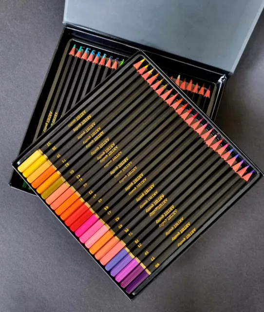 46 Künstler Buntstifte Malstifte in schöner Kartonbox mit Magnetverschluss, neu