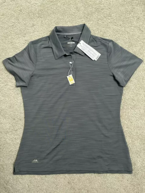 adidas Damen Ultimate 365 kurzärmeliges graues Golf-Poloshirt