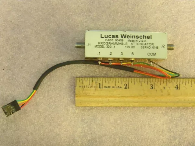 Aeroflex Weinschel 3201-4 SMA Programmable Attenuator DC-2GHz 1.2dB 0.1dB Steps